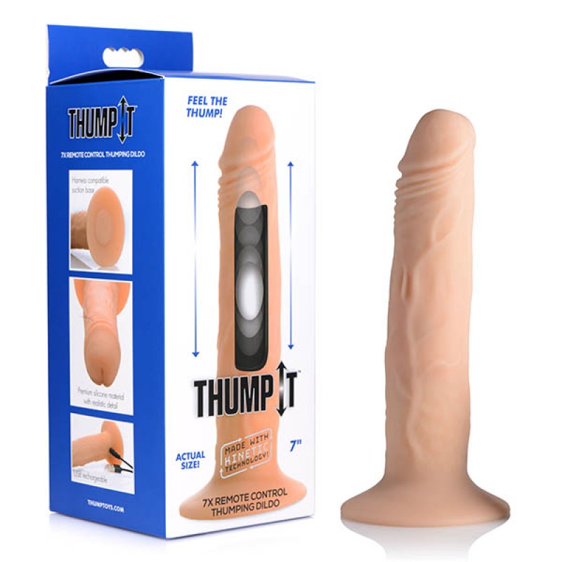 Thump It 7X Remote Control Thumping Dildo - 7 inch